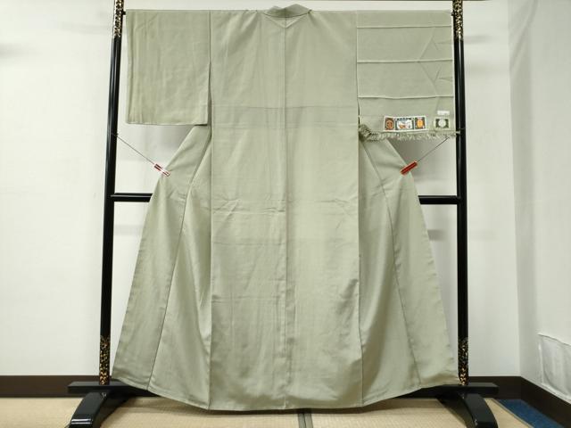 平和屋着物●本塩沢　やまだ織　証紙付き　正絹　逸品　CABC6580yc
