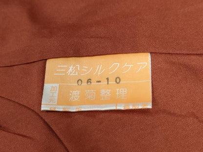 平和屋着物●塩沢お召　間道　証紙付き　正絹　逸品　CABC6581yc