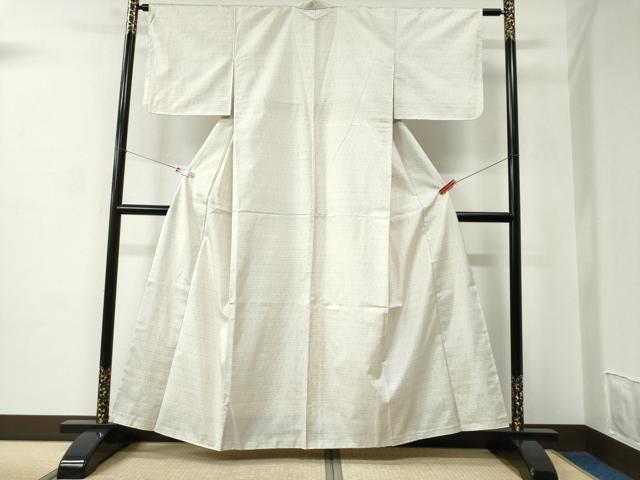 平和屋着物●本場大島紬　白大島　吉祥文　正絹　逸品　未使用　CABC6591yc