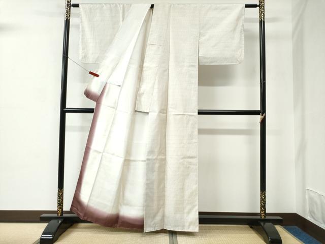 平和屋着物●本場大島紬　白大島　吉祥文　正絹　逸品　未使用　CABC6591yc