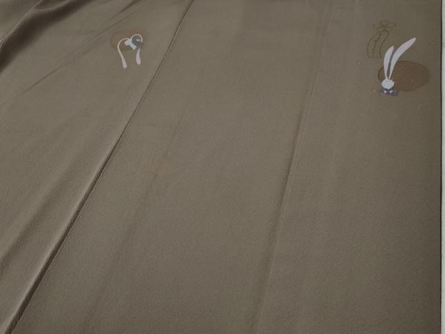 平和屋着物●世界的人形師　辻村寿三郎　ジュサブロー　訪問着　兎　正絹　逸品　CABC6592yc