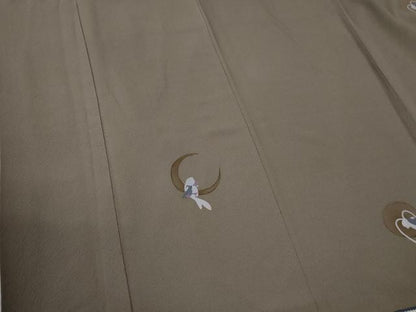 平和屋着物●世界的人形師　辻村寿三郎　ジュサブロー　訪問着　兎　正絹　逸品　CABC6592yc