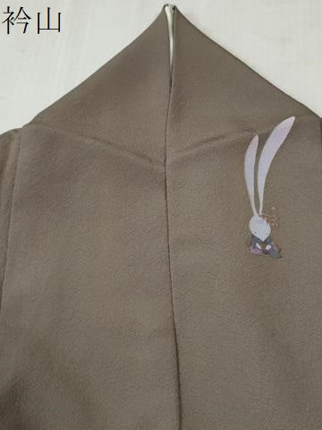 平和屋着物●世界的人形師　辻村寿三郎　ジュサブロー　訪問着　兎　正絹　逸品　CABC6592yc