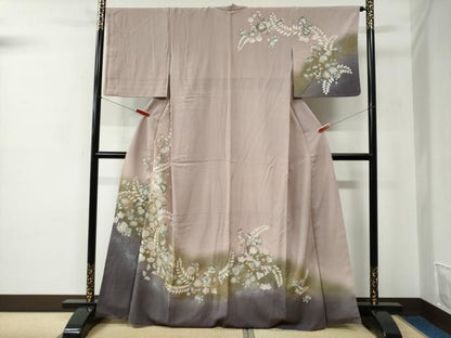 平和屋着物●訪問着　辻が花　絞り　暈し染め　金彩　正絹　逸品　CABC6593yc