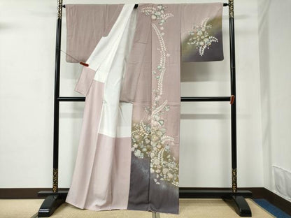 平和屋着物●訪問着　辻が花　絞り　暈し染め　金彩　正絹　逸品　CABC6593yc