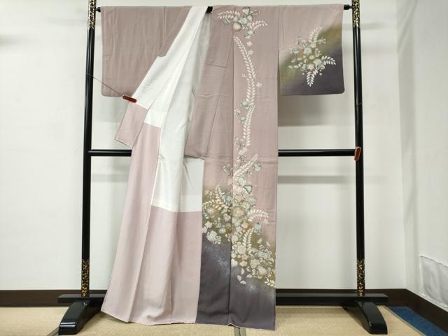 平和屋着物●訪問着　辻が花　絞り　暈し染め　金彩　正絹　逸品　CABC6593yc
