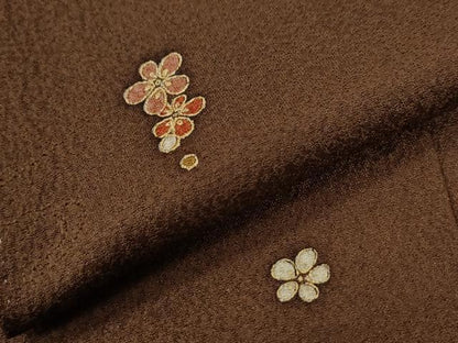 平和屋着物●上質な小紋　舞花文　金彩　正絹　逸品　CABC6601yc
