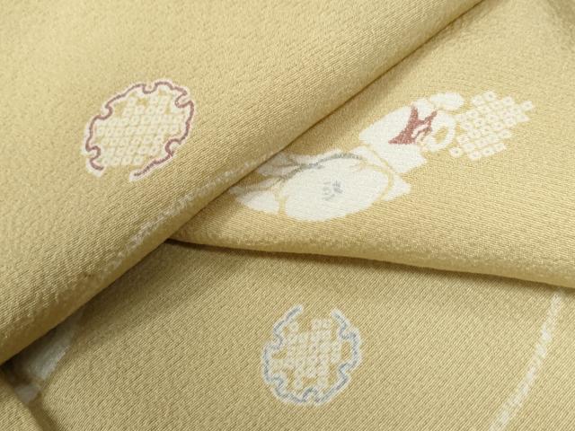 平和屋着物●上質な小紋　地紙雪輪吉祥文　正絹　逸品　CABC6602yc