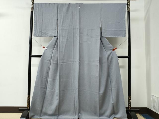 平和屋着物●上質な色無地 草花地紋 藤色 ロング丈 正絹 逸品 未使用 CABC6603yc