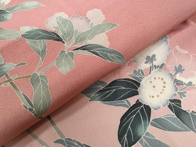 平和屋着物●訪問着　友禅　枝花文　暈し染め　正絹　逸品　CABC6605yc