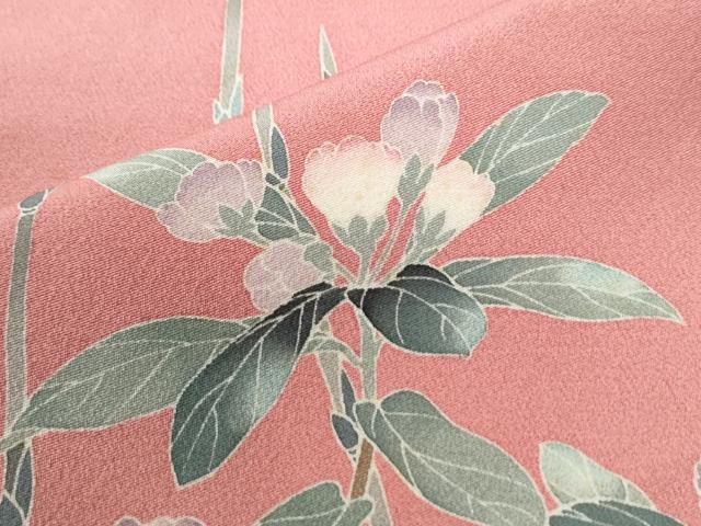 平和屋着物●訪問着　友禅　枝花文　暈し染め　正絹　逸品　CABC6605yc
