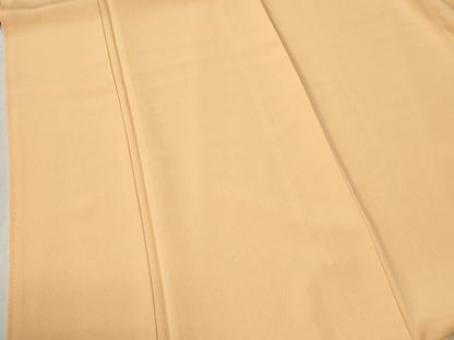 平和屋着物●上質な色無地　萱草色　ロング丈　正絹　逸品　CABC6610yc
