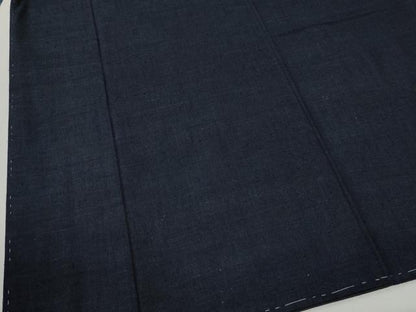 平和屋着物●男性 紬 アンサンブル 色無地 留紺色 正絹 逸品 未使用 CABC6611yc