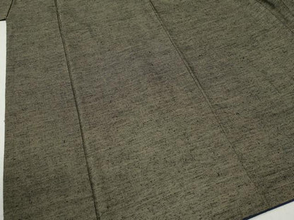 平和屋着物●男性 紬 アンサンブル 格子 正絹 逸品 CABC6612yc