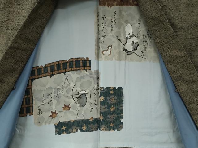平和屋着物●男性 紬 アンサンブル 格子 正絹 逸品 CABC6612yc