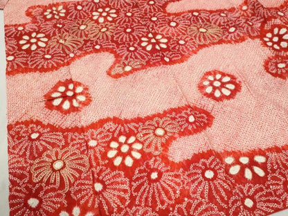 平和屋着物●豪華振袖・長襦袢セット　総絞り　駒刺繍　霞舞花文　三越扱い　正絹　逸品　CABC6613yc