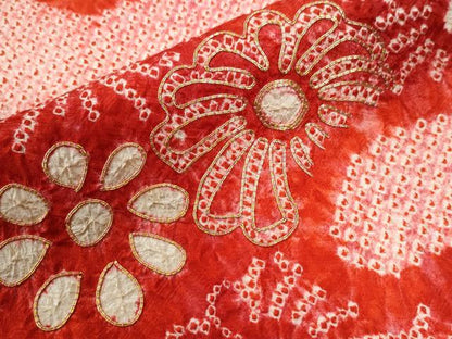 平和屋着物●豪華振袖・長襦袢セット　総絞り　駒刺繍　霞舞花文　三越扱い　正絹　逸品　CABC6613yc