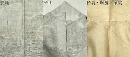 平和屋着物●本場結城紬　重要無形文化財　100亀甲　雲重ね文　正絹　逸品　CABC6615yc