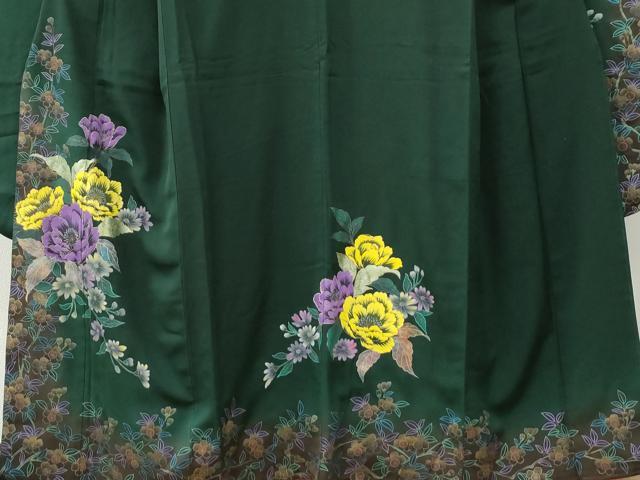 平和屋着物●豪華振袖　牡丹花文　金彩　正絹　逸品　CABC6619yc