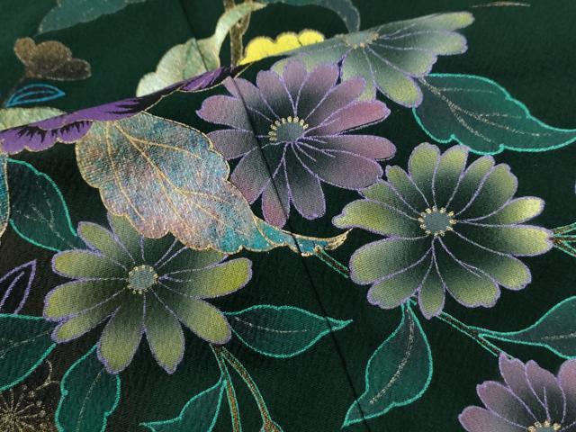 平和屋着物●豪華振袖　牡丹花文　金彩　正絹　逸品　CABC6619yc
