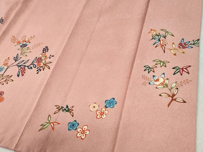 平和屋着物●訪問着 紅型 枝橘松花文 正絹 逸品 CABC6621yc