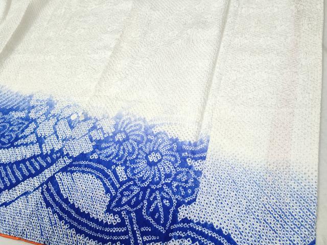 平和屋着物●豪華振袖　総絞り　草花文　正絹　逸品　CABC6622yc