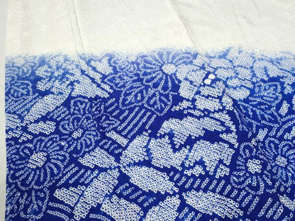 平和屋着物●豪華振袖　総絞り　草花文　正絹　逸品　CABC6622yc