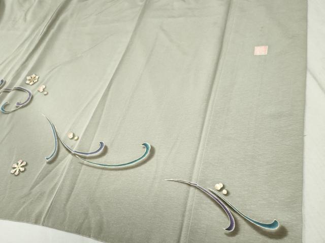 平和屋着物●訪問着　作家物　花唐草文　暈し染め　正絹　逸品　CABC6624yc