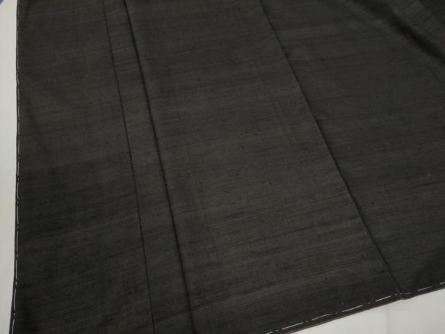 平和屋着物●男性　紬　アンサンブル　色無地　憲法茶色　正絹　逸品　未使用　CABC6627yc