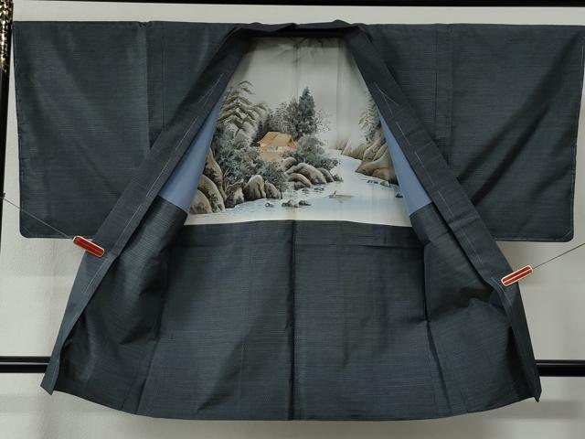 平和屋着物●男性　本場大島紬　アンサンブル　100亀甲　総詰め　正絹　逸品　未使用　CABC6628yc
