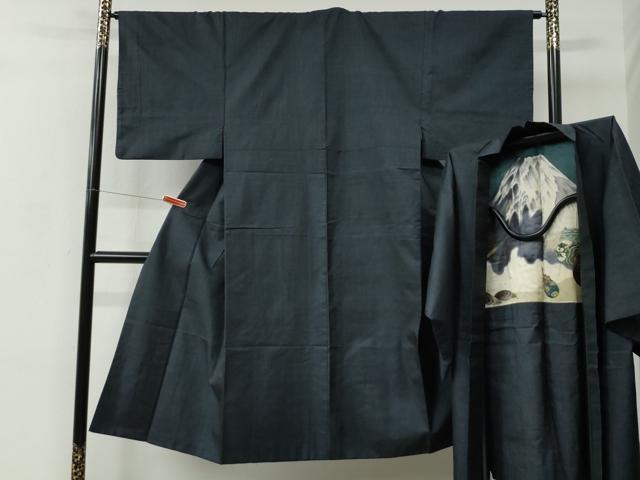 平和屋着物●男性　本場大島紬　アンサンブル　100亀甲　総詰め　株式会社本武特製　証紙付き　正絹　逸品　CABC6629yc