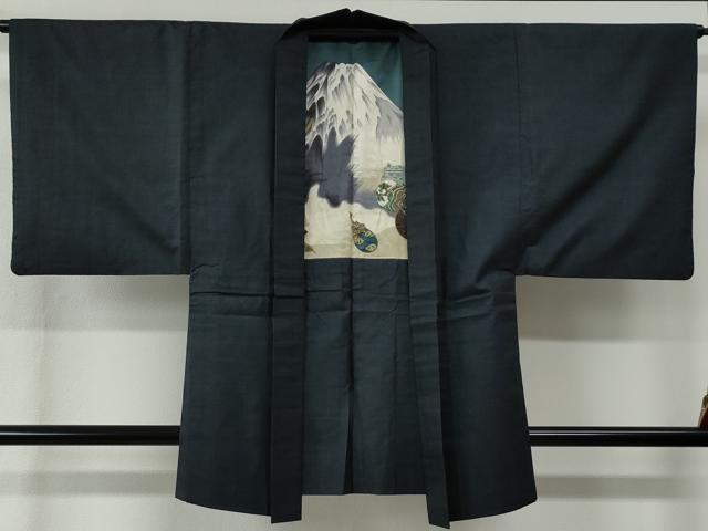 平和屋着物●男性　本場大島紬　アンサンブル　100亀甲　総詰め　株式会社本武特製　証紙付き　正絹　逸品　CABC6629yc