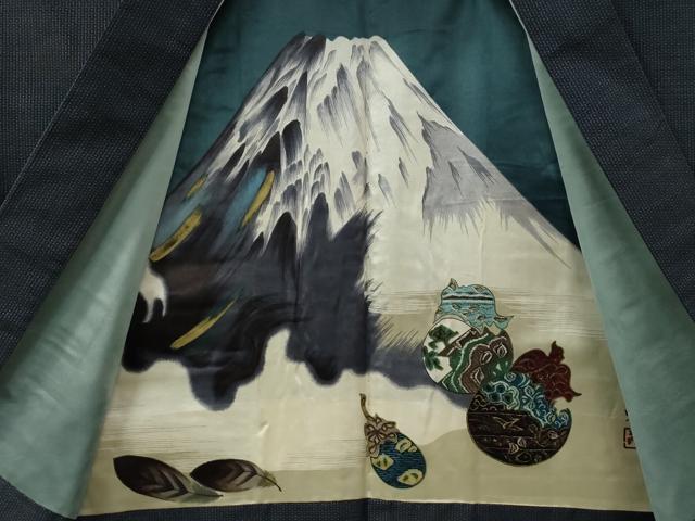 平和屋着物●男性　本場大島紬　アンサンブル　100亀甲　総詰め　株式会社本武特製　証紙付き　正絹　逸品　CABC6629yc