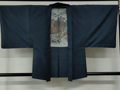 平和屋着物●男性　本場大島紬　アンサンブル　100亀甲　総詰め　正絹　逸品　未使用　CABC6630yc