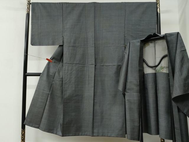 平和屋着物●男性　本場大島紬　アンサンブル　80亀甲　総詰め　正絹　逸品　CABC6631yc