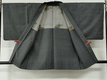 平和屋着物●男性　本場大島紬　アンサンブル　80亀甲　総詰め　正絹　逸品　CABC6631yc