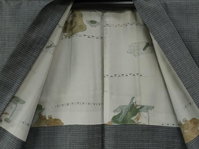 平和屋着物●男性　本場大島紬　アンサンブル　80亀甲　総詰め　正絹　逸品　CABC6631yc