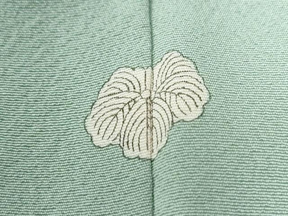 平和屋着物●上質な色無地　献上浜ちりめん　青磁鼠色　正絹　逸品　CABC6635yc