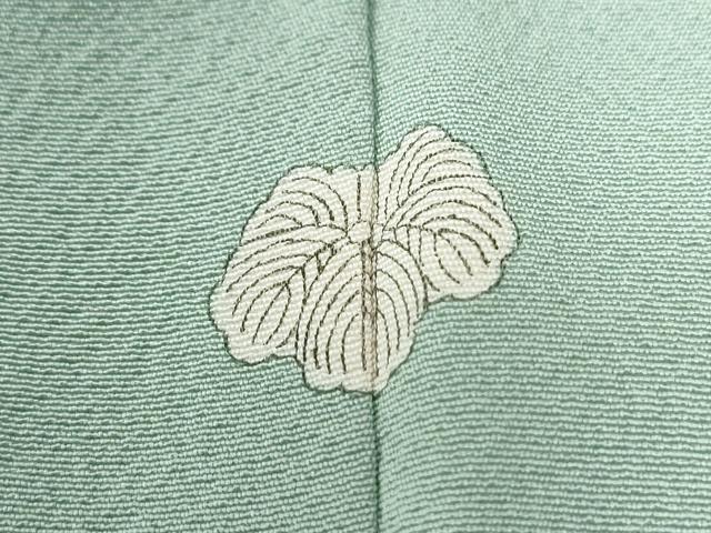 平和屋着物●上質な色無地　献上浜ちりめん　青磁鼠色　正絹　逸品　CABC6635yc