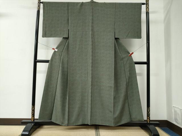 平和屋着物●重要無形文化財　人間国宝　中村勇二郎　江戸小紋　古代菊　正絹　逸品　CABC6636yc