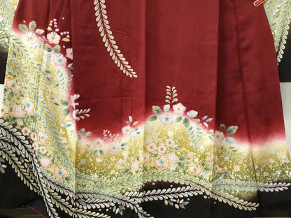 平和屋着物●豪華振袖 辻が花 暈し染め 銀彩 やまと誂製 正絹 逸品 CABC6637yc