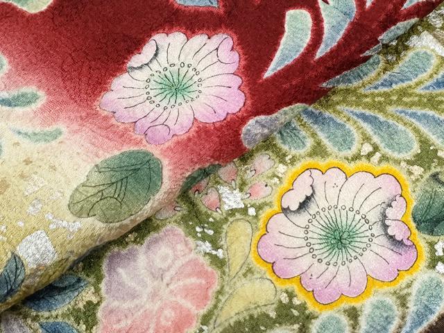 平和屋着物●豪華振袖 辻が花 暈し染め 銀彩 やまと誂製 正絹 逸品 CABC6637yc