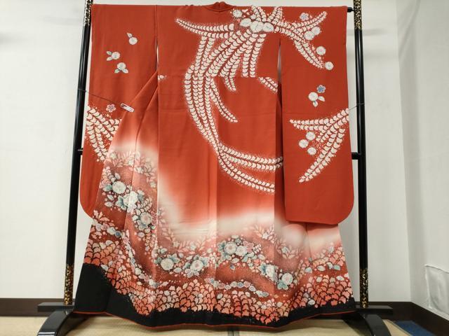 平和屋着物●越後十日町の一流染匠　桐屋・翠山工房　振袖　辻が花　暈し染め　正絹　逸品　CABC6640yc