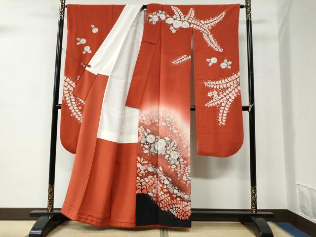 平和屋着物●越後十日町の一流染匠　桐屋・翠山工房　振袖　辻が花　暈し染め　正絹　逸品　CABC6640yc