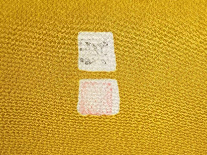 平和屋着物●豪華振袖　作家物　型染め　草花丸文　鬼しぼ縮緬　正絹　逸品　CABC6649yc