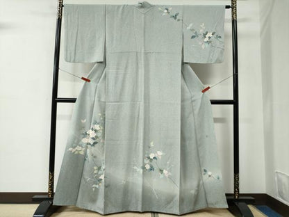 平和屋着物●訪問着　友禅　作家物　枝花文　暈し染め　正絹　逸品　CABC6654yc