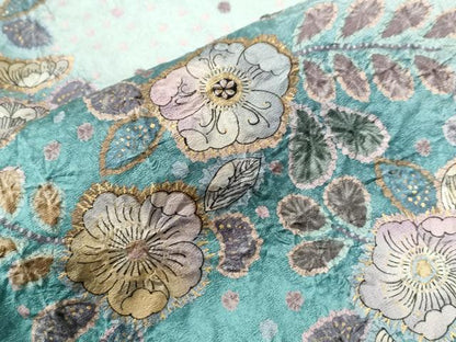平和屋着物●訪問着　辻が花　絞り　暈し染め　金彩　正絹　逸品　CABC6656yc