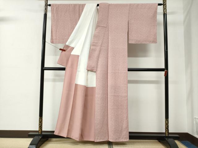 平和屋着物●重要無形文化財　人間国宝　中村勇二郎　江戸小紋　葡萄小紋柄　正絹　逸品　未使用　CABC6659yc