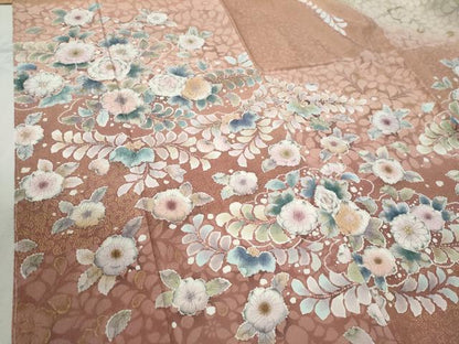 平和屋着物●訪問着 作家物 辻が花 暈し染め 金彩 鬼しぼ縮緬 正絹 逸品 未使用 CABC6661yc