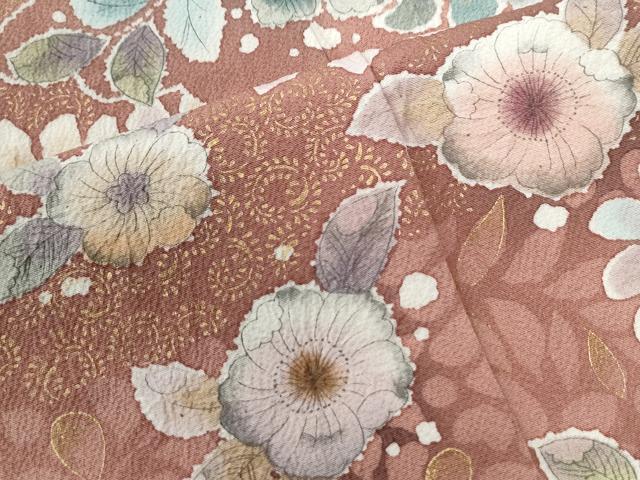平和屋着物●訪問着 作家物 辻が花 暈し染め 金彩 鬼しぼ縮緬 正絹 逸品 未使用 CABC6661yc